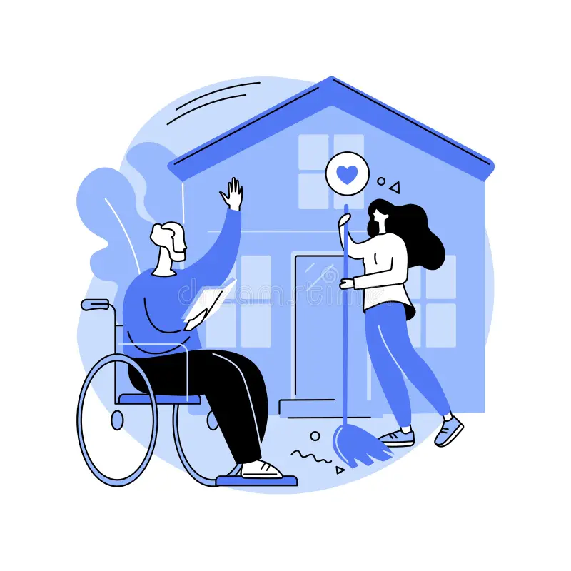 home help abstract concept vector illustration home nursing services care allowance family carer doctor help support old 199466219